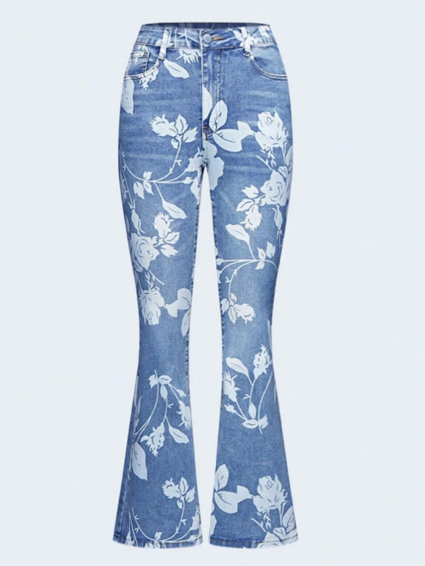 Women's Printed Denim Pants