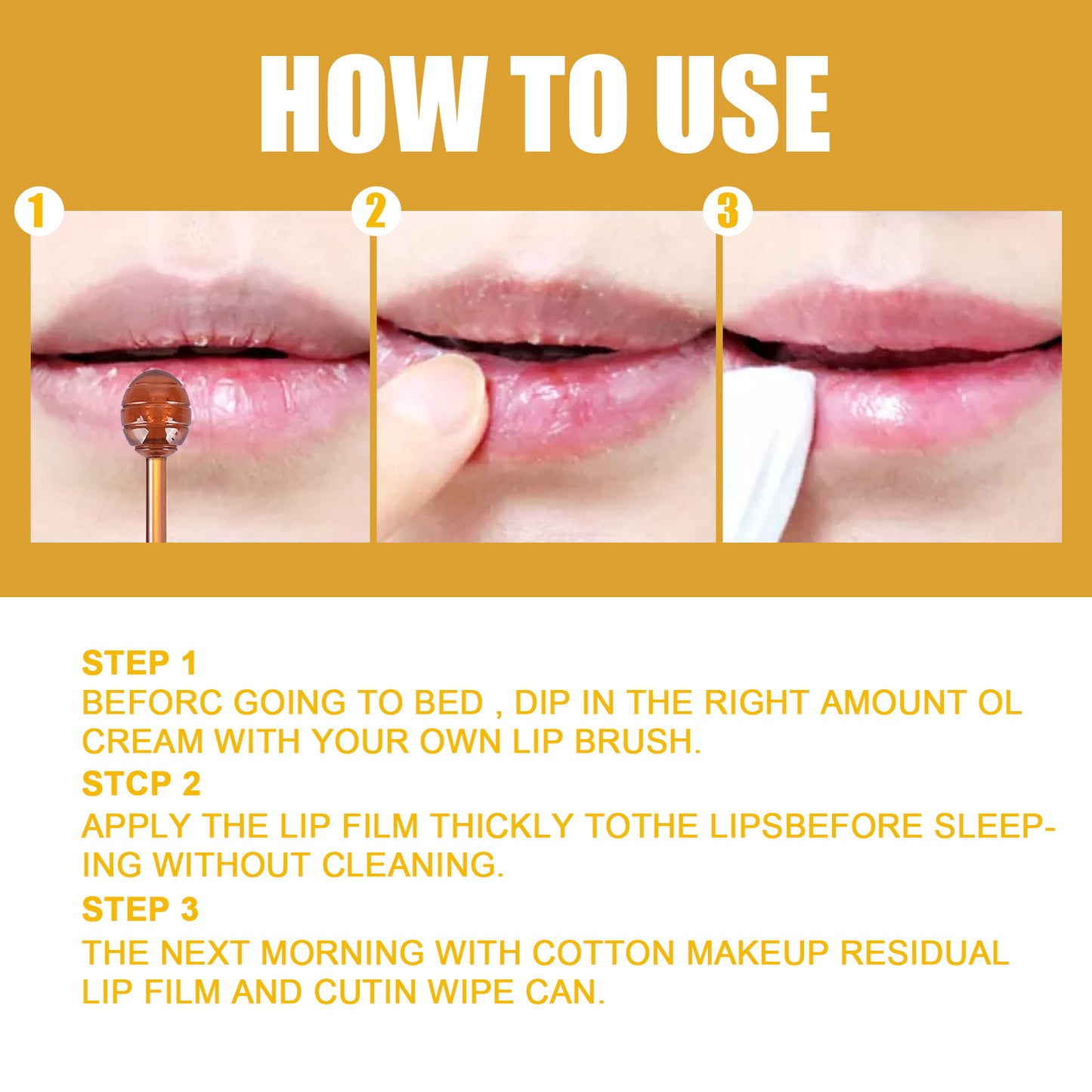 EELHOE Honey Lip Mask - Moisturizing & Exfoliating Lip Sleep Mask