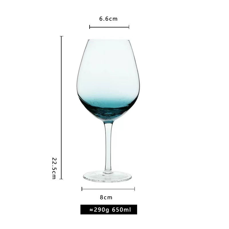 Modern Art Crystal Glass Ice Crack Goblet