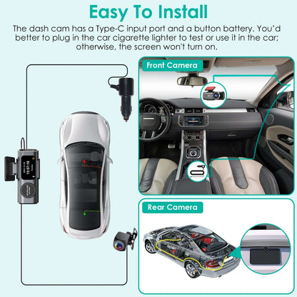 Mini 4K WiFi Car Dash Cam 1Pc 4K 1080P Car Dash Cam 2.4GHz WiFi Ca | Ectron Online