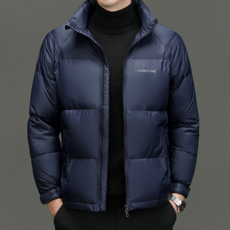 Men's Super Thick Stand Collar Coat - High-End Winter Outerwear Men's High-end Stand Collar Coat Super T | Ectron Online
