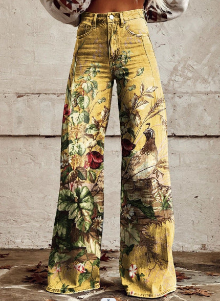 Women's Printed High Waist Loose Fashion Women's Printed High Waist Loose | Ectron Online