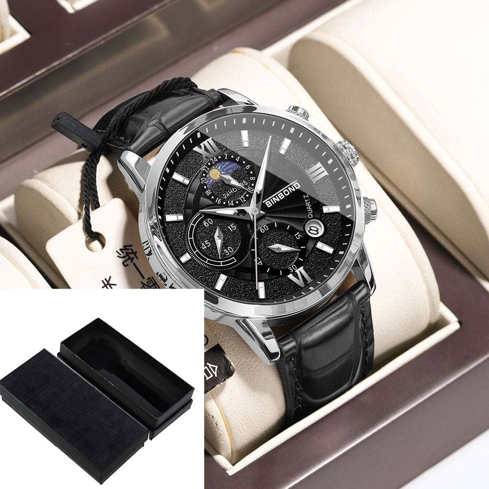 Men's Simple Chronograph Watch Simple Multifunctional Chronograph Water | Ectron Online