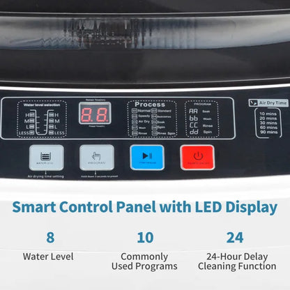 Full-Automatic Top Load Portable Washing Machine - 17.8 Lbs Capacity Full-Automatic Washing Machine Top Load | Ectron Online
