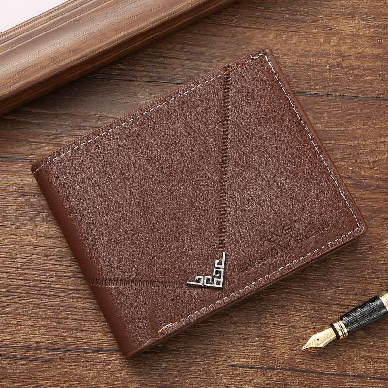 Lychee Pattern Short Wallet for Men Men's Simplicity Fashion Multi-card-slot | Ectron Online