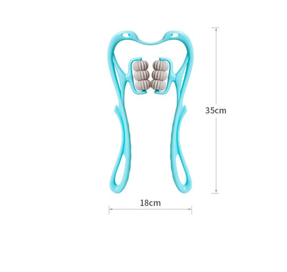 Wheel Manual Neck Massager - Multifunctional Roller for Pain Relief Multifunctional Manual Six-wheel Neck Ma | Ectron Online