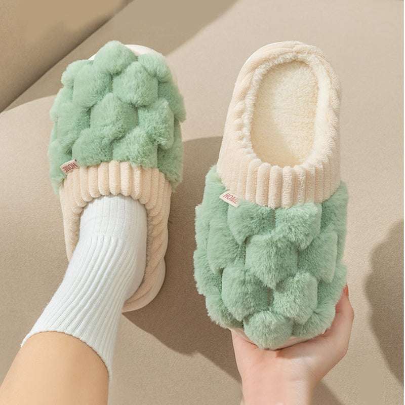 Men's And Women's Fashion Household Indoor Warm Non-slip Plush Slippers Men's And Women's Fashion Household Indo | Ectron Online