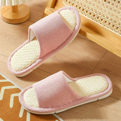 Cartoon Dinosaur Linen Slippers – Breathable Non-slip Summer Shoes Sweat-absorbent Non-slip Breathable Thic | Ectron Online