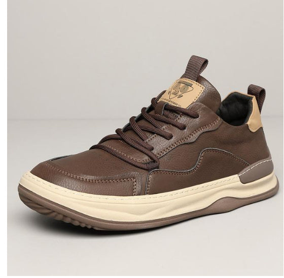 Genuine Leather Men’s Shoes – Breathable & Thick Bottom Design Genuine Leather Men's Shoes Thick Bottom | Ectron Online
