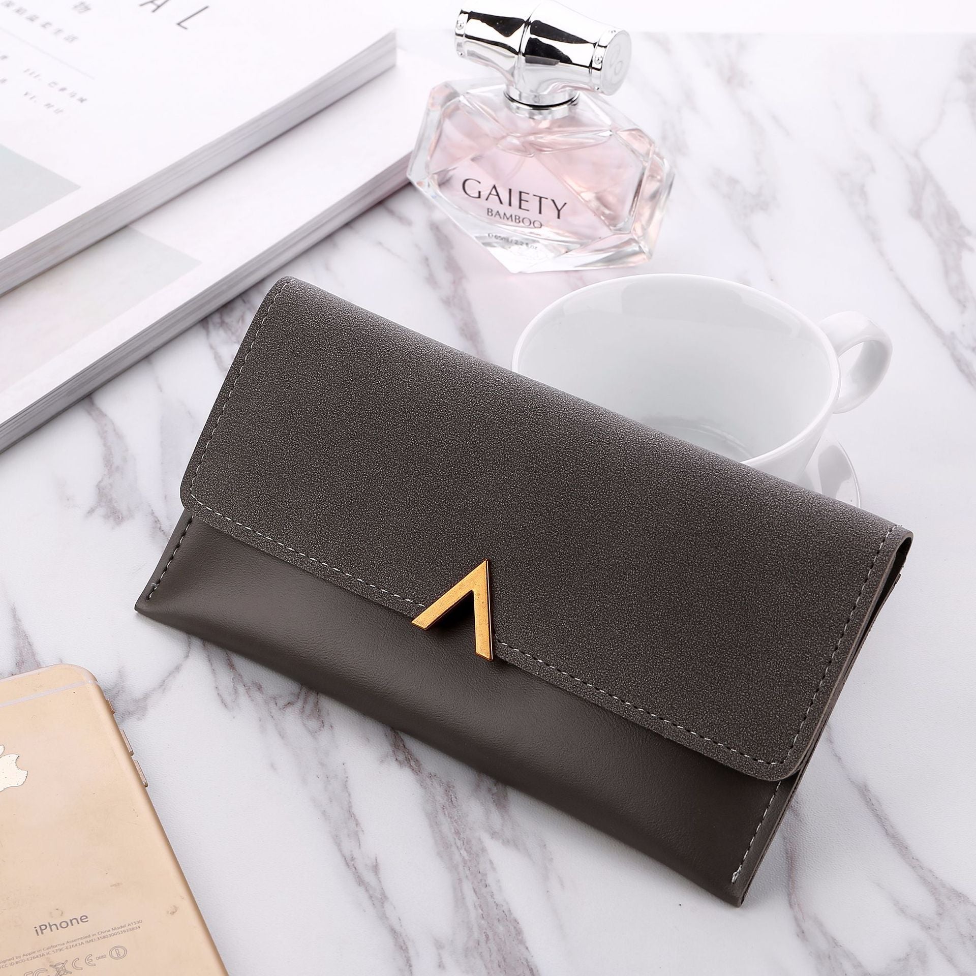 Frosted Color Matching Long Ladies Wallet Frosted Color Matching 30 Off Long Ladie | Ectron Online