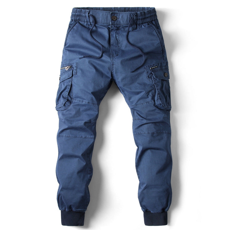 Men's Multi-Pocket Skinny Working Pants