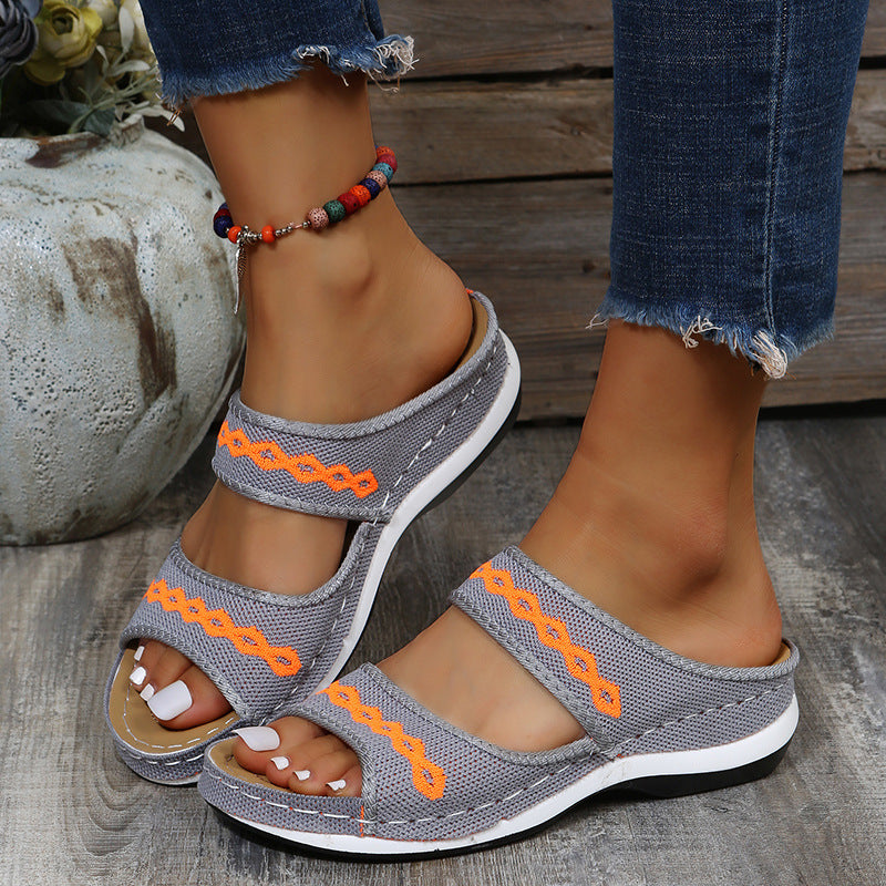 New One-word Slippers For Women Spring New Muffin Platform Slippers New One-word Slippers For Women Spring N | Ectron Online