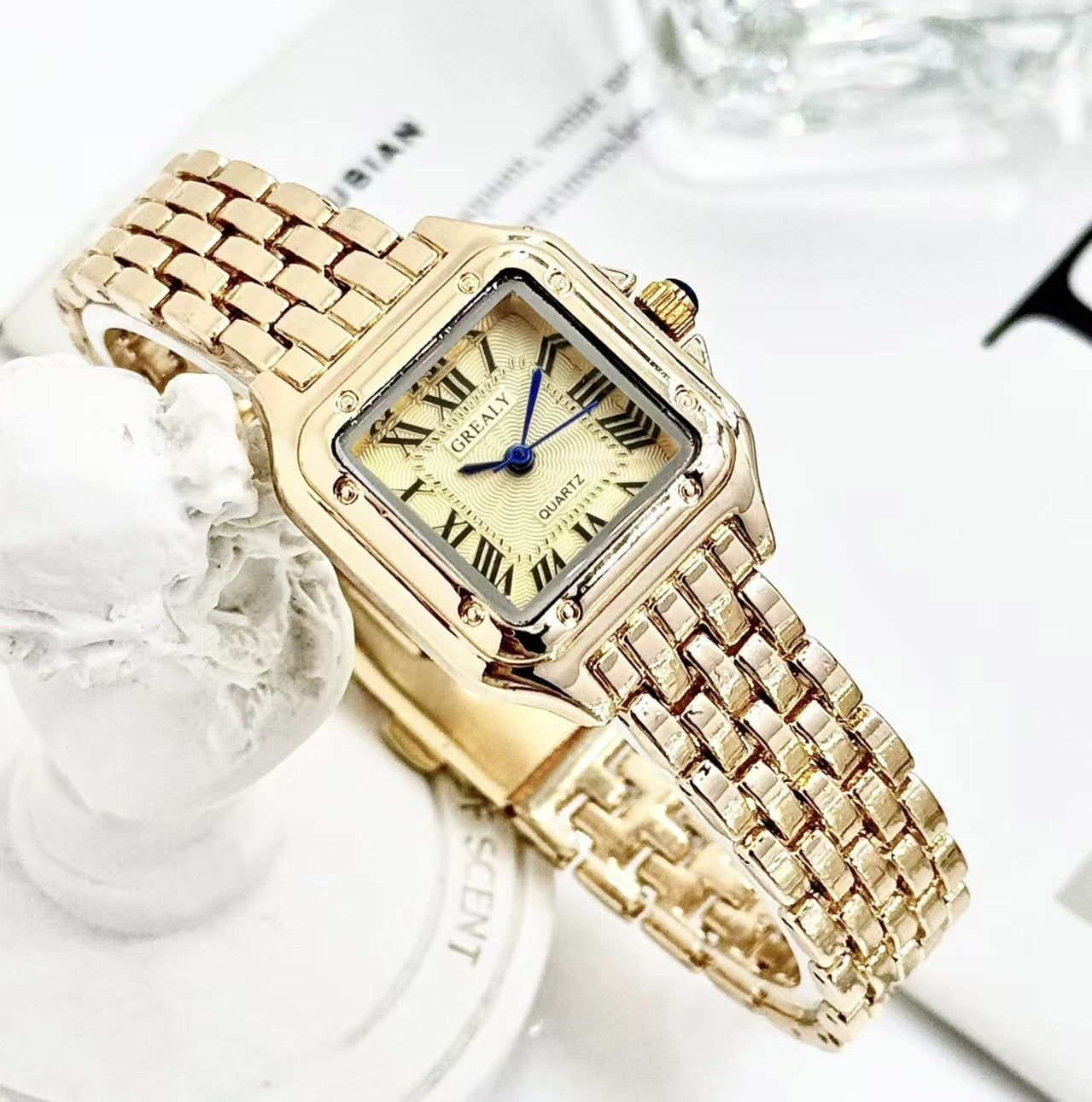 Retro Square Waterproof Diamond Watch Classic Retro Square Waterproof Women's | Ectron Online