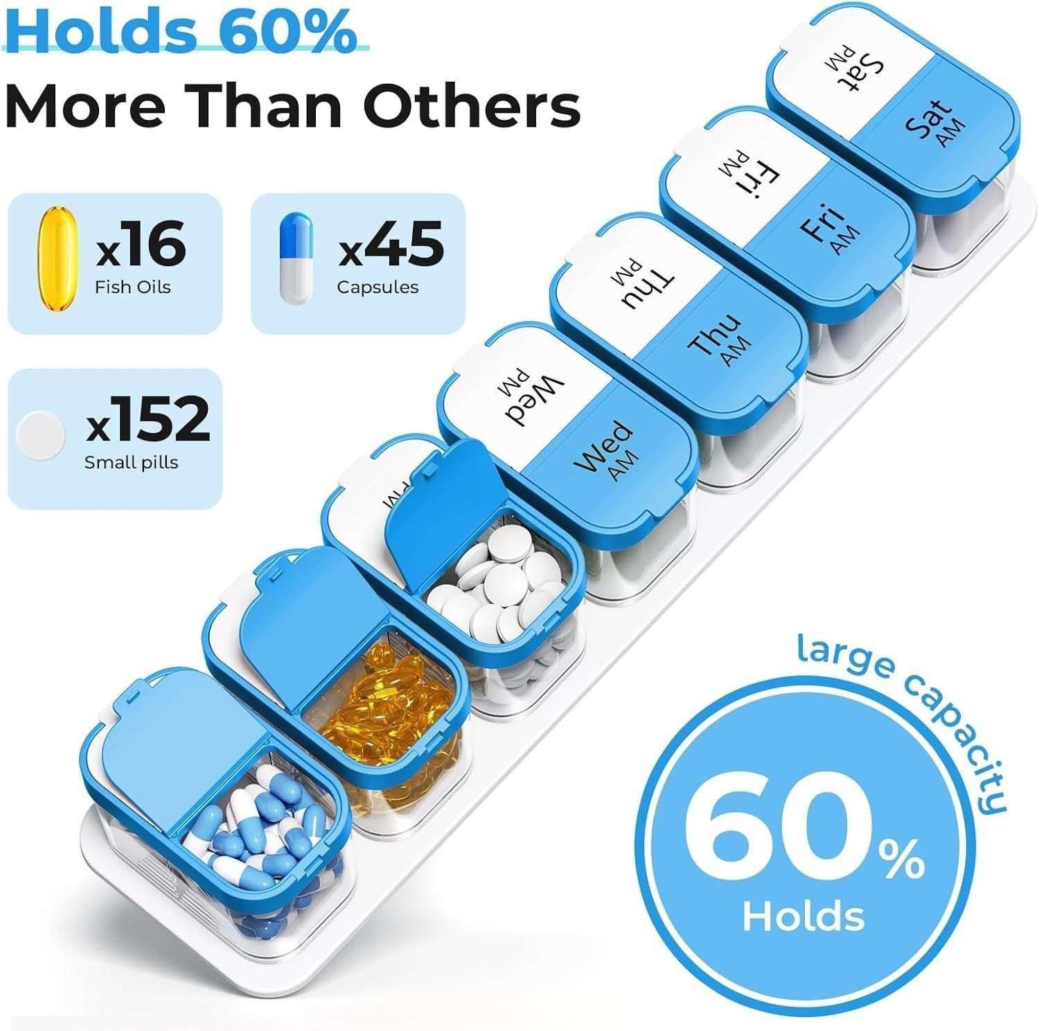 Amazon Pill Box Portable Dispenser Can Be Disassembled And Carried Independently