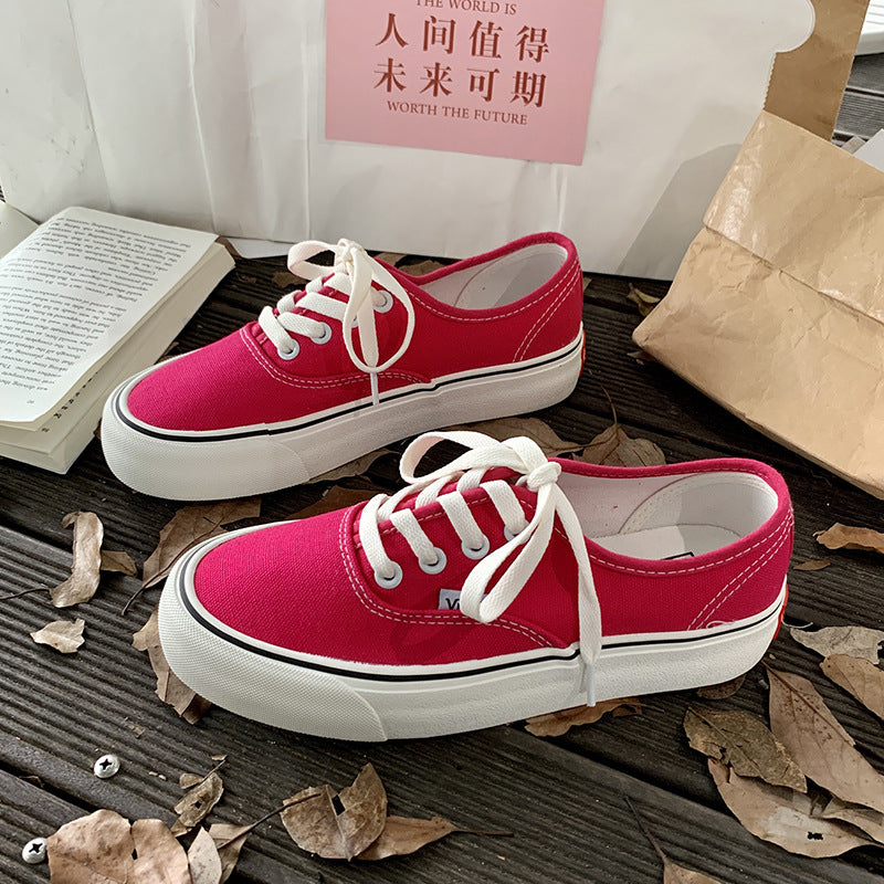 Student All-Match White Canvas Shoes - Trendy & Comfy Fashion All-match Student White Shoes Tr | Ectron Online