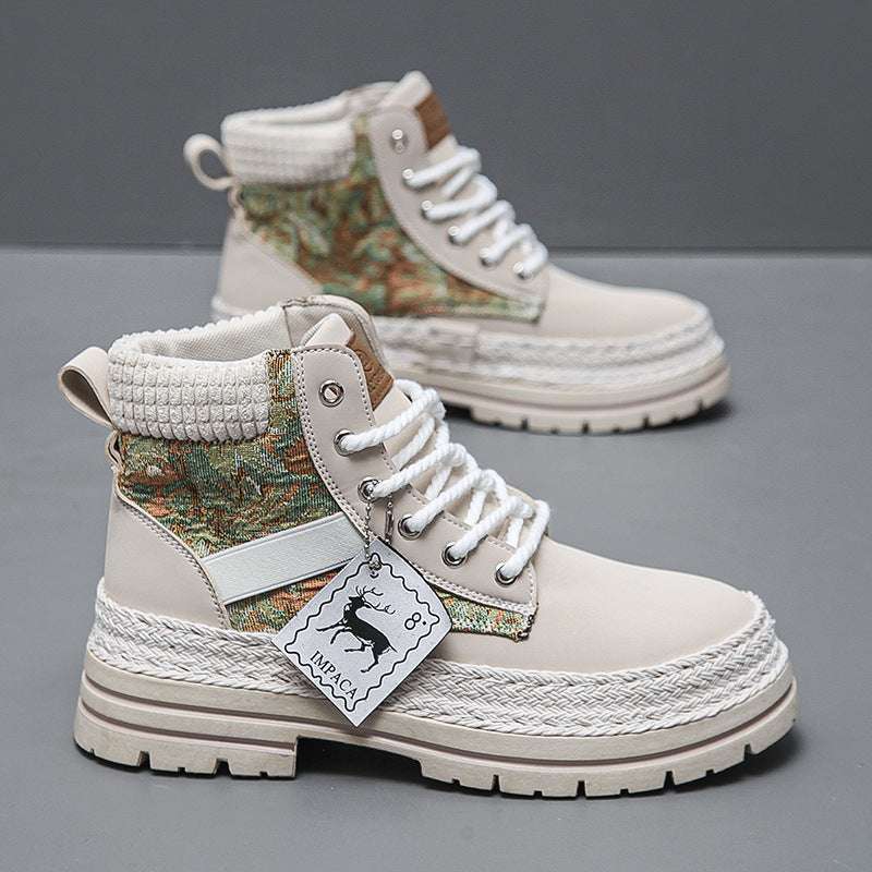 Men’s Casual High-Top Worker Boots – All-Match & Durable Men's Casual All-match Worker Boot High- | Ectron Online