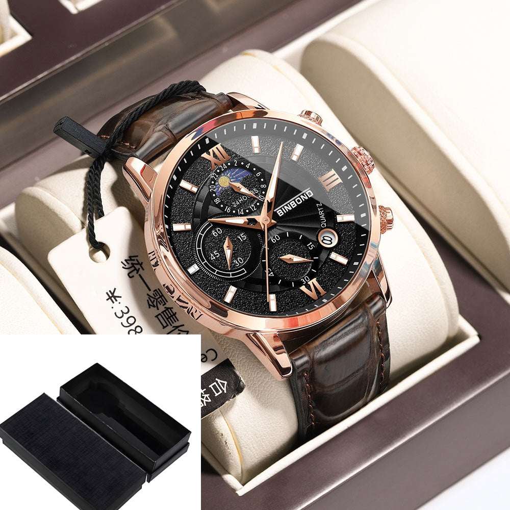 Men's Simple Chronograph Watch Simple Multifunctional Chronograph Water | Ectron Online