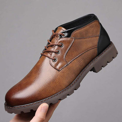HPIOPL4999 Martin Boots Men's Boots Plus Size Lace Up Low Top