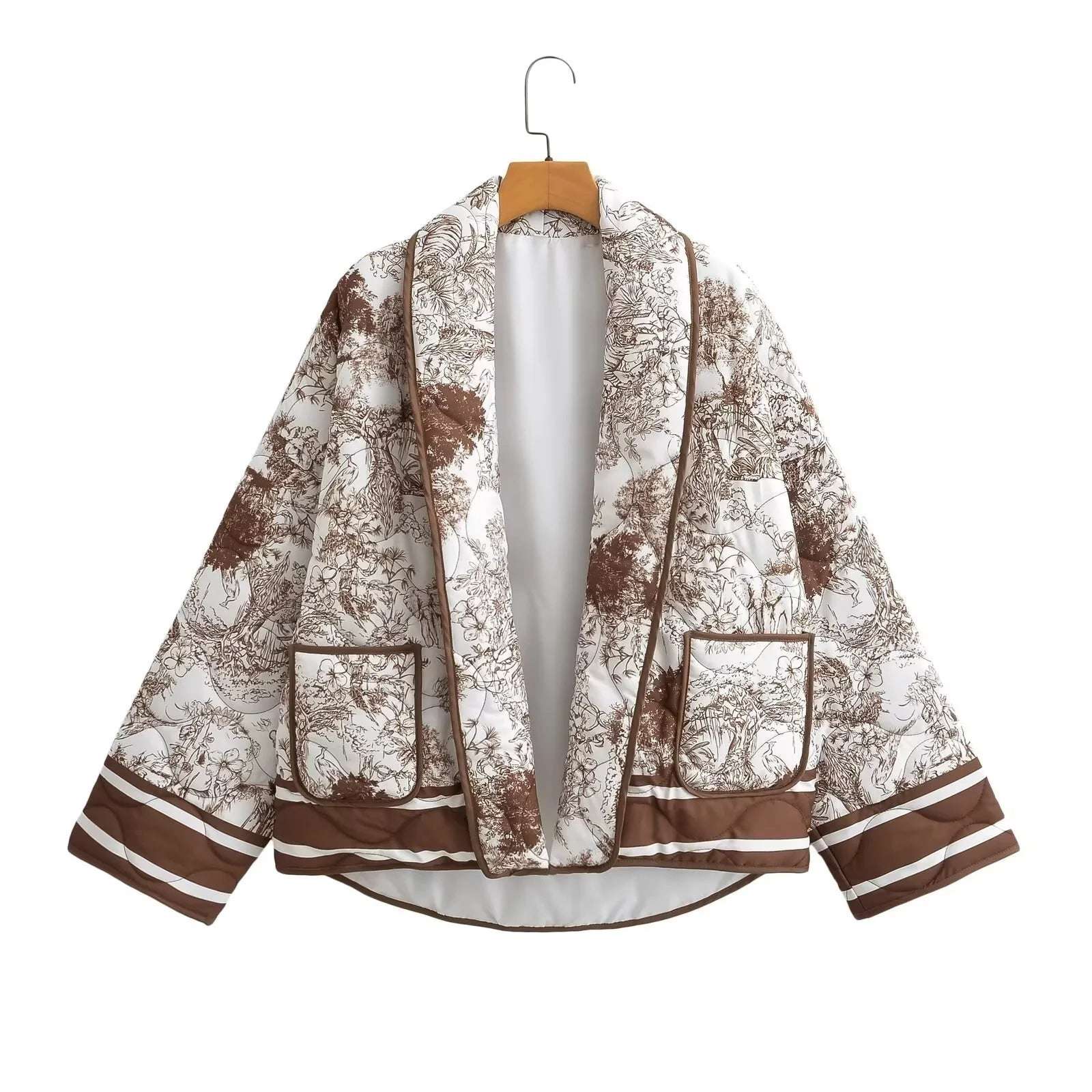 Colorful Cotton Jacket - 6-Color Print Women's 6-color Printing Cotton Jacket | Ectron Online