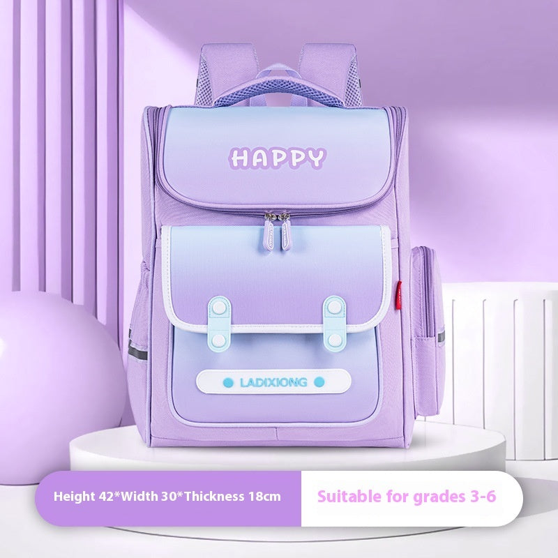 British-Style Children's Schoolbag – Spine Support & Lightweight British Style Lightweight And Large Capa | Ectron Online