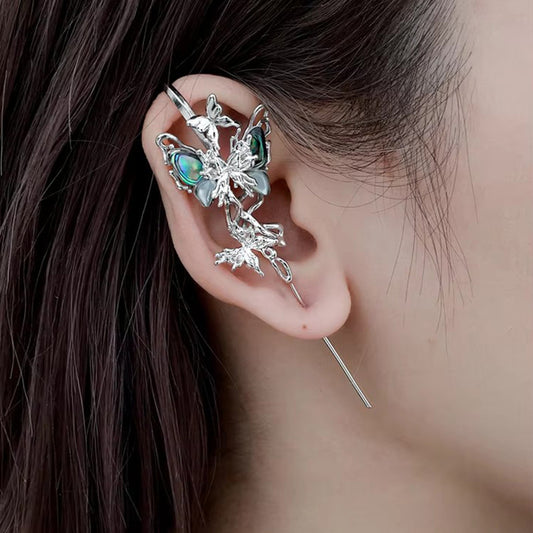 Graceful Personality Piercing Butterfly Diamond Stud Earrings Advanced