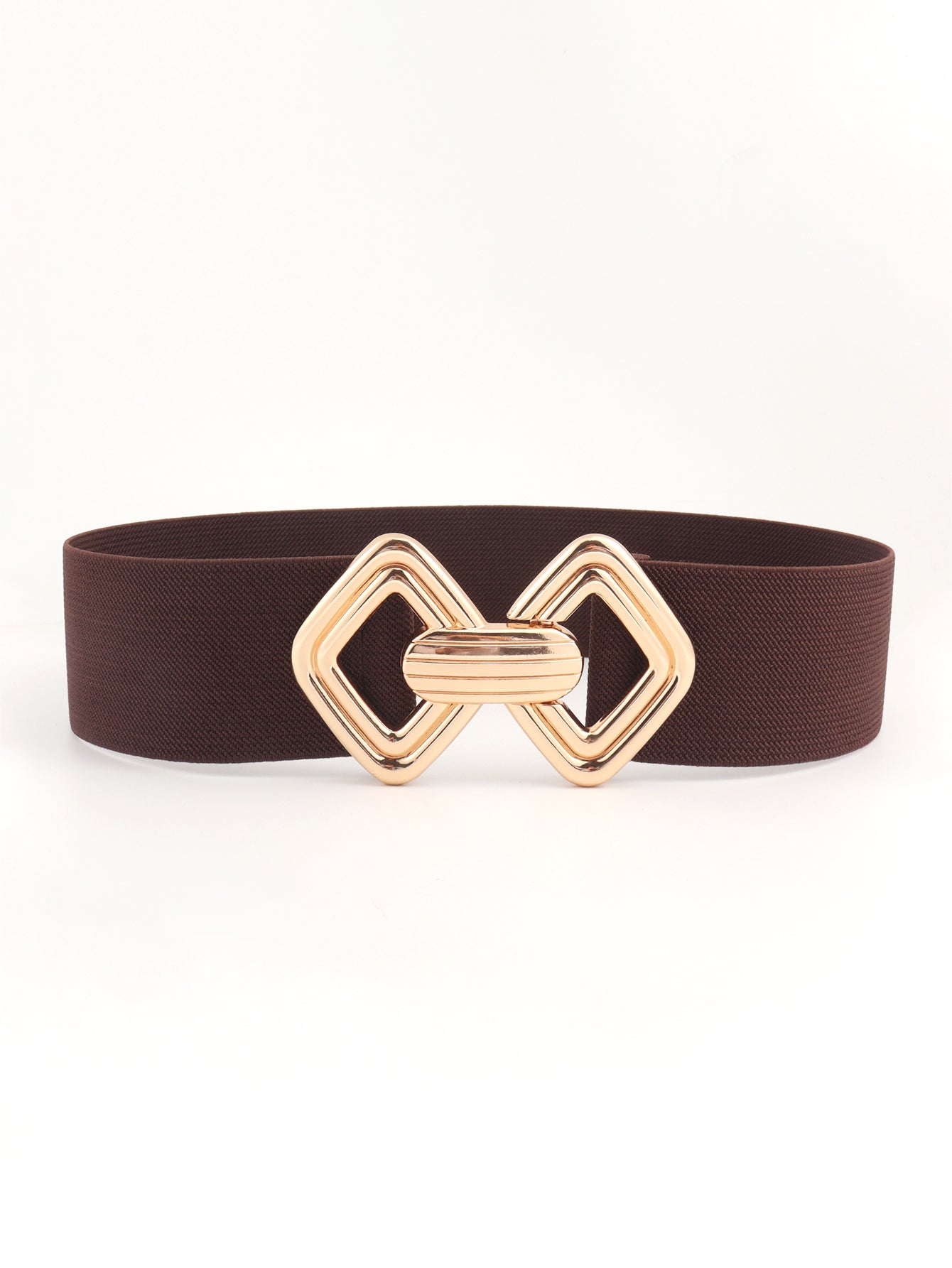 Geometric Buckle Elastic Wide Belt - Trendy & Comfortable Belt | Ectron Online