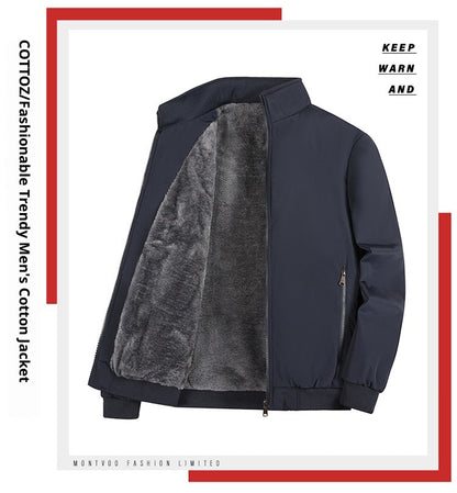 men's oversized casual cotton winter coat