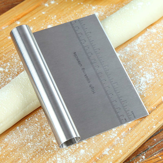 Stainless Steel Dough Scraper & Pastry Cutter with Scale