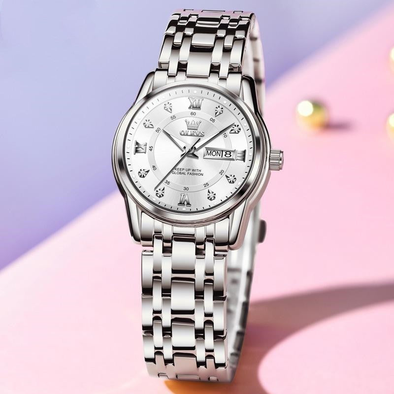Ladies' Roman Scale Waterproof Quartz Watch Roman Scale Fashion Calendar Quartz Watc | Ectron Online