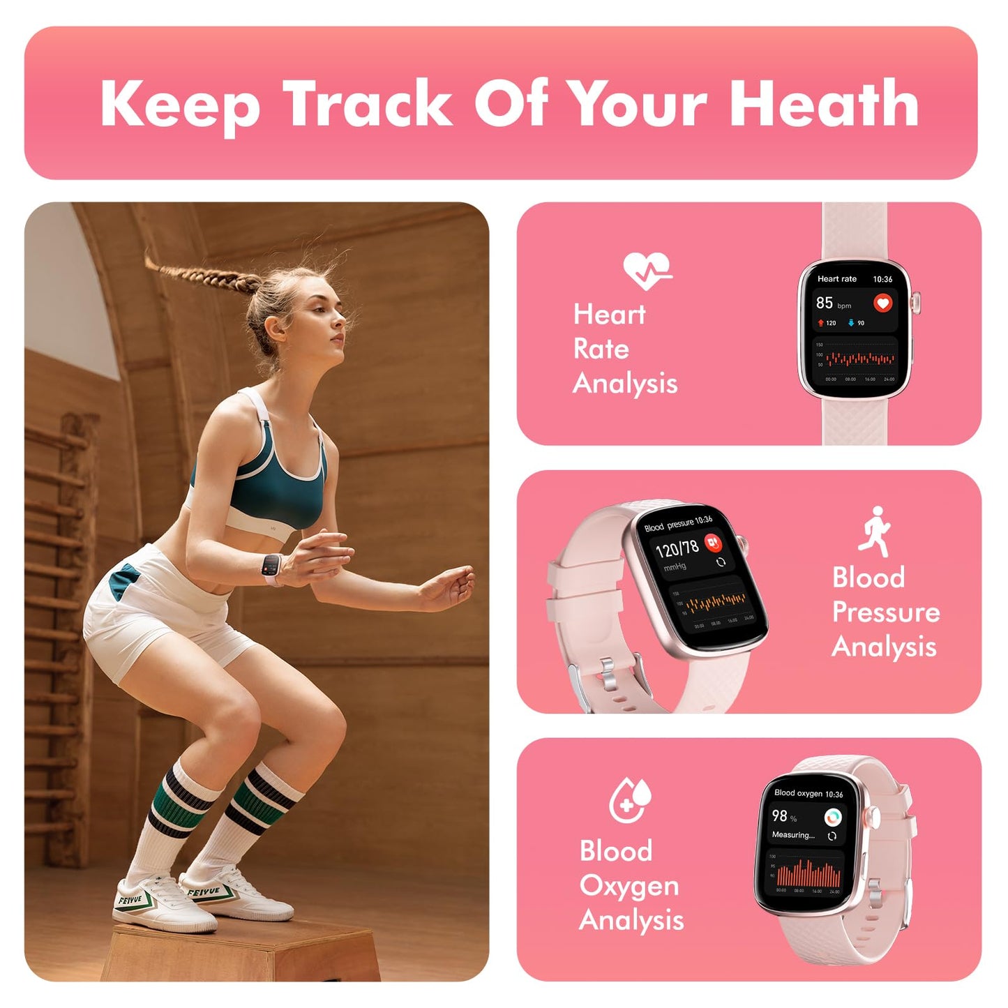 Smart Watch with Bluetooth Call & 1.95" HD Screen | Fitness Tracker