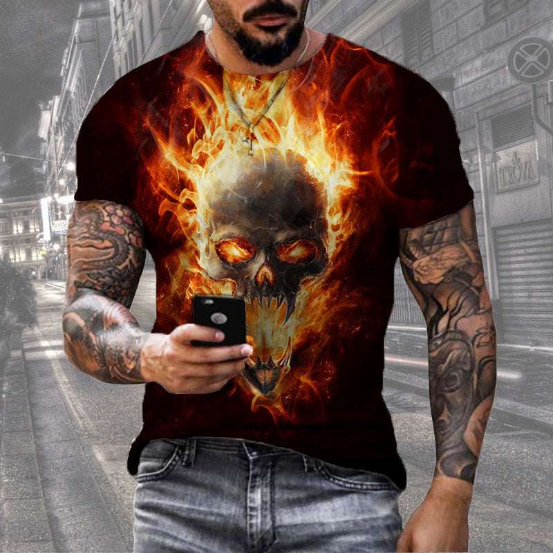 Men’s Digital Print Street Sports T-Shirt – Short Sleeve Tee Men's Digital Print Street Sports Short | Ectron Online