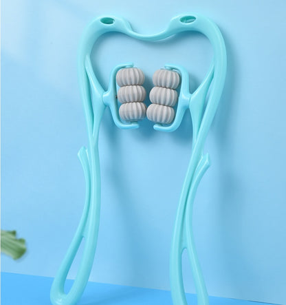 Wheel Manual Neck Massager - Multifunctional Roller for Pain Relief Multifunctional Manual Six-wheel Neck Ma | Ectron Online