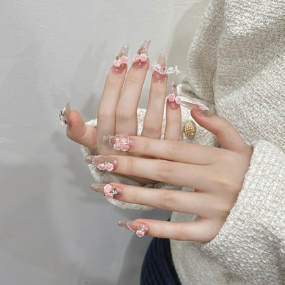 Handmade UV Press-On Nails - Finished Luxury Reusable Nail Patches Handmade UV Nail Beauty Patch Finished P | Ectron Online