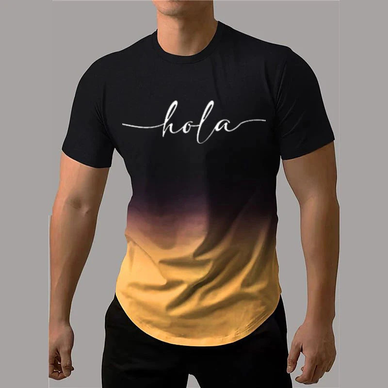 Summer Round Neck T-shirt – Loose Fit with Letter Print Summer Round Neck Loose Letter Print Sho | Ectron Online