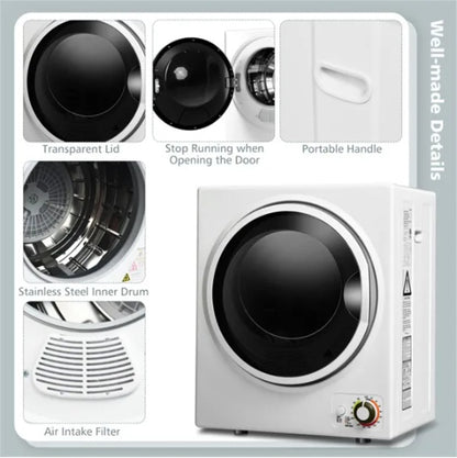850W Compact Portable Clothes Dryer | 10lb Capacity for Apartments 850W Compact Portable Clothes Dryer - 10 | Ectron Online