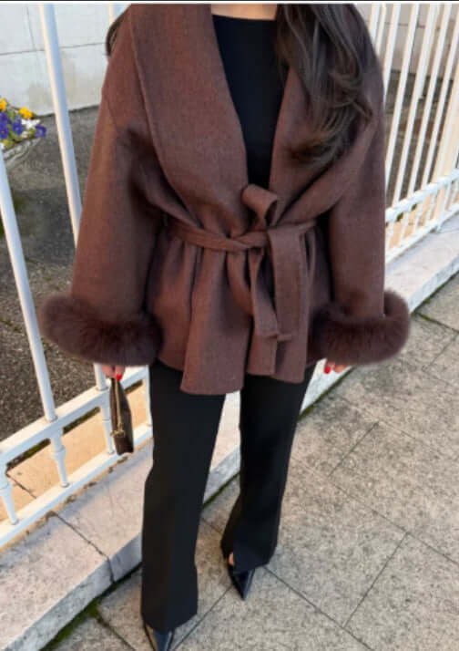 Plus Size French Elegant Woolen Overcoat Fashion Plus Size French Elegant Woolen | Ectron Online