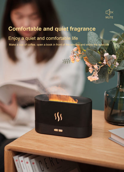 Drop Shipping Factory Direct Sale Fire Flame Humidifier Aroma Diffuser 2022 Air Essential Oil Ultrasonic Humidifier