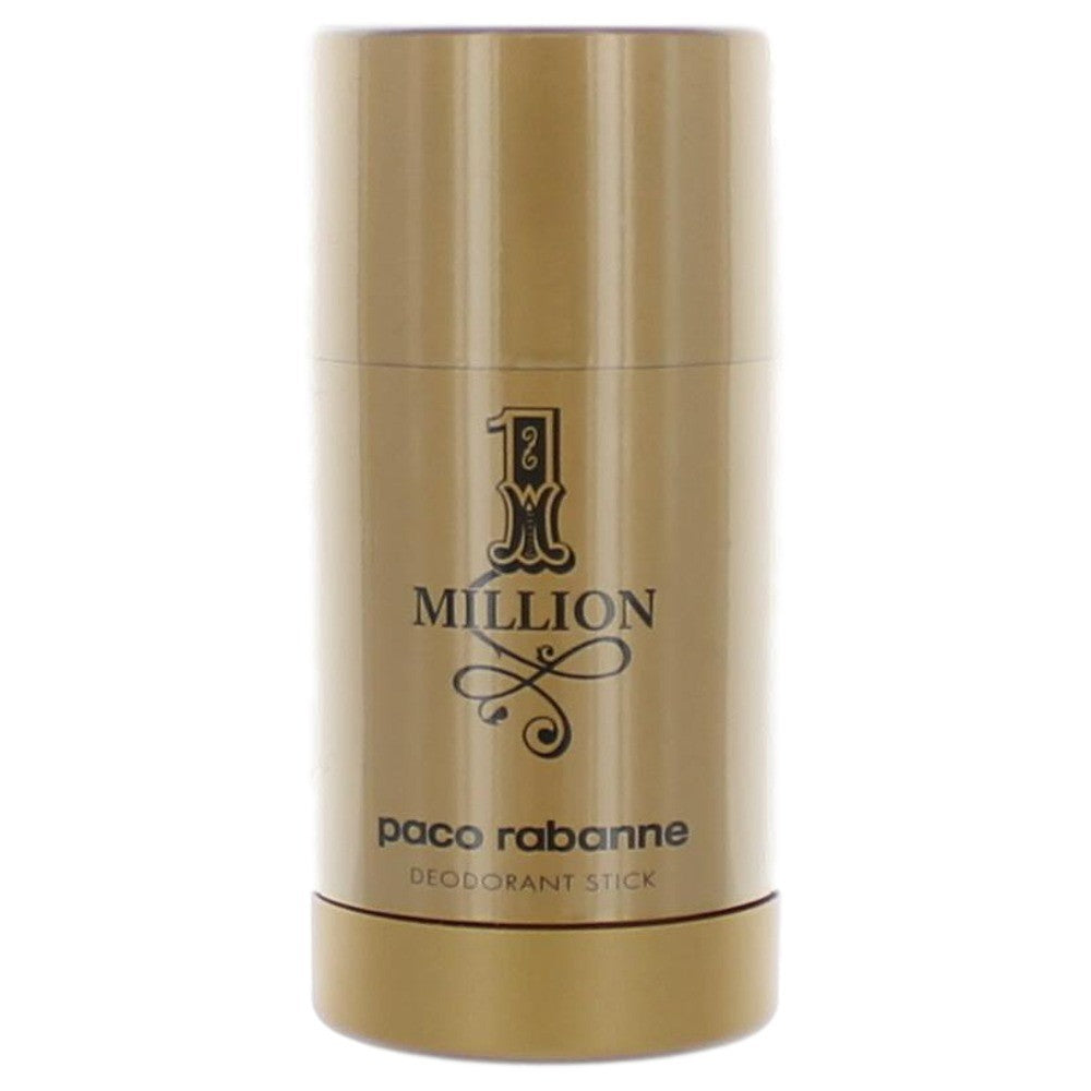 Men's deodorant stick, gold tube with Paco Rabanne Million logo label