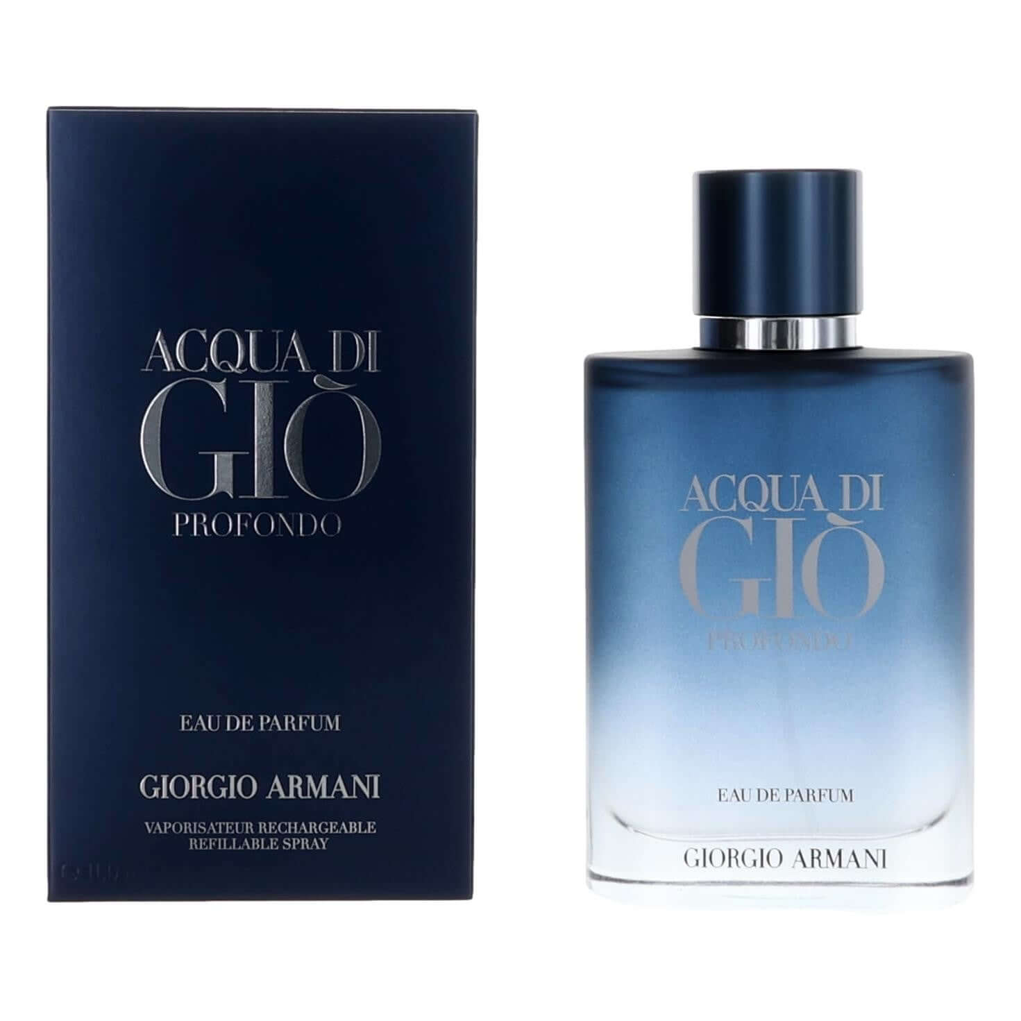 Men's Acqua Di Gio Profondo eau de parfum spray with box and glass bottle