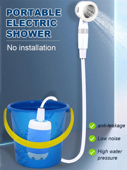 Outdoor Camping Shower Portable Electric Shower Gadgets Waterproof 5000mAh Rechargeable Battery Powered For Hiking Traveling