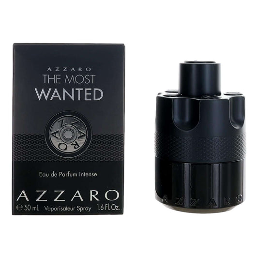 Azzaro The Most Wanted by Azzaro, 1.6 oz EDP Intense Spray for Men in box with black bottle