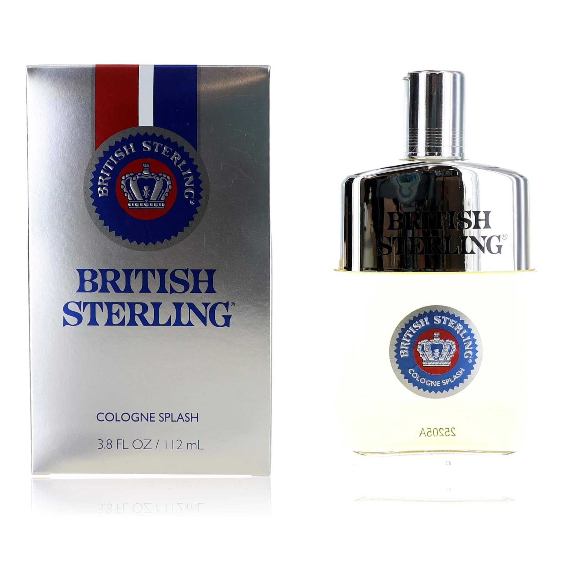 Men's British Sterling cologne splash bottle with box, 3.8 oz