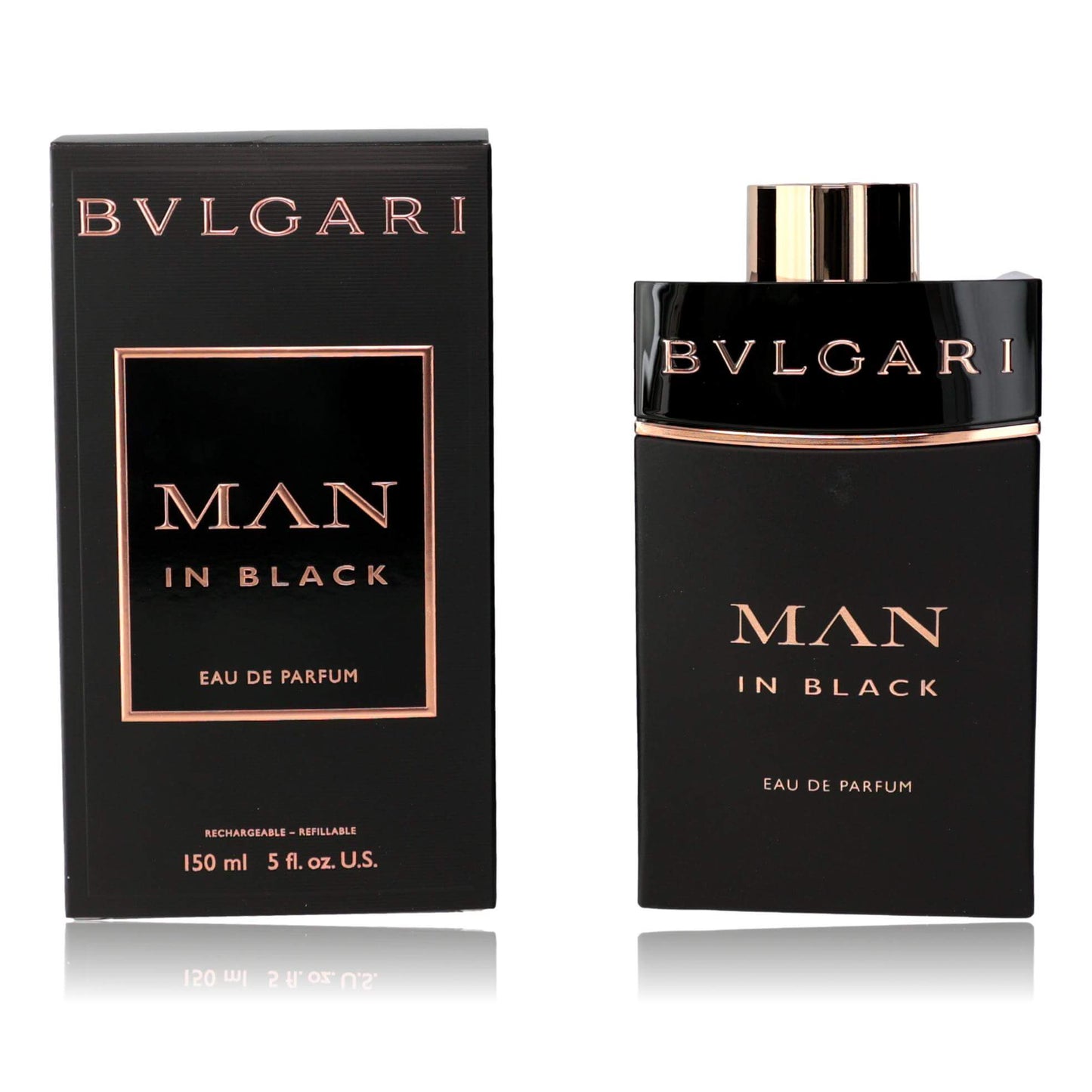 Bvlgari MAN in Black men’s eau de parfum box and bottle, black with gold