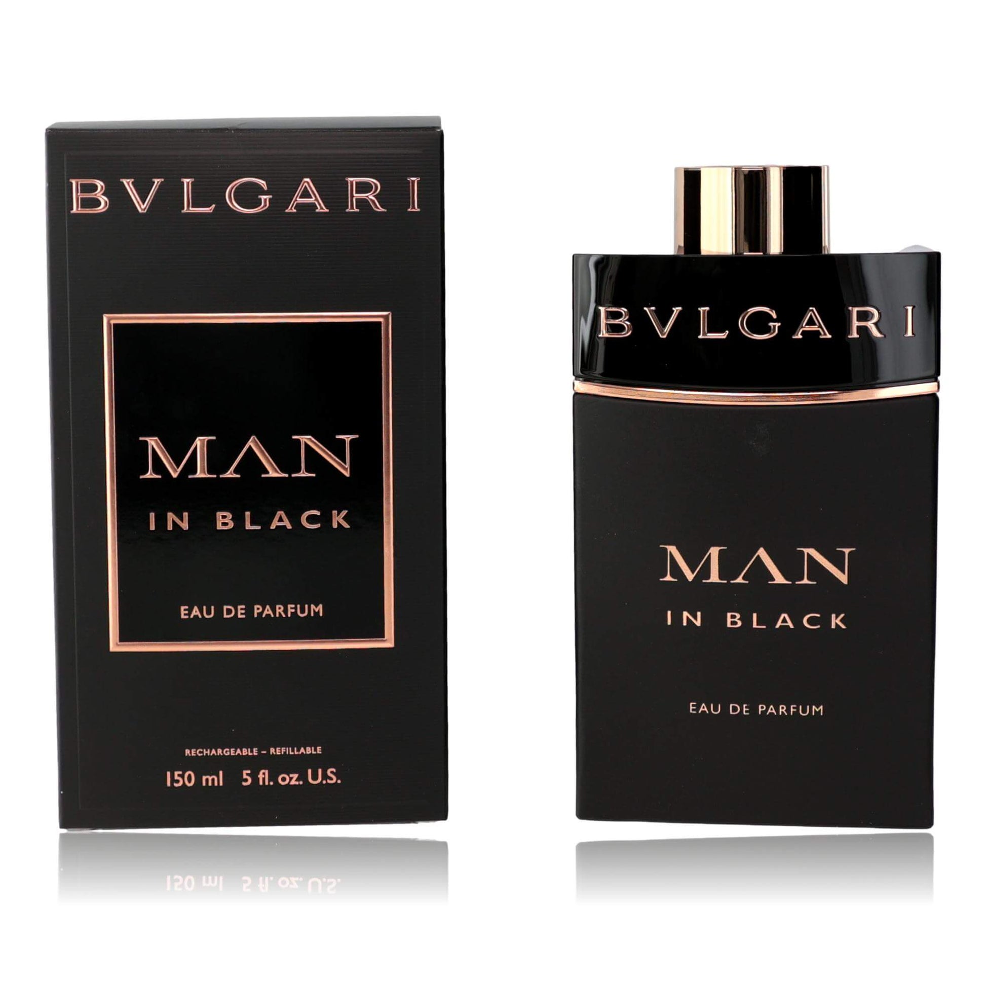 Bvlgari MAN in Black men’s eau de parfum box and bottle, black with gold