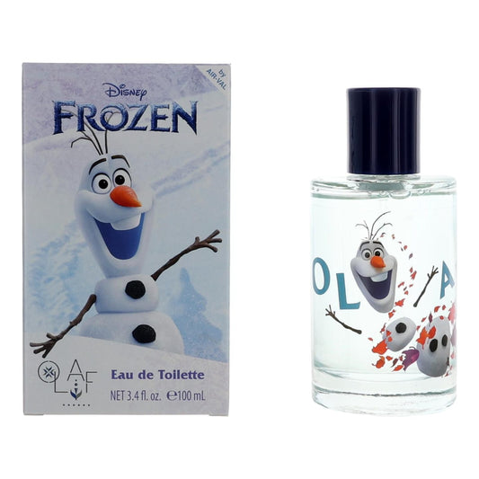 Kids' eau de toilette spray with Frozen Olaf character, glass bottle and box, 100 mL