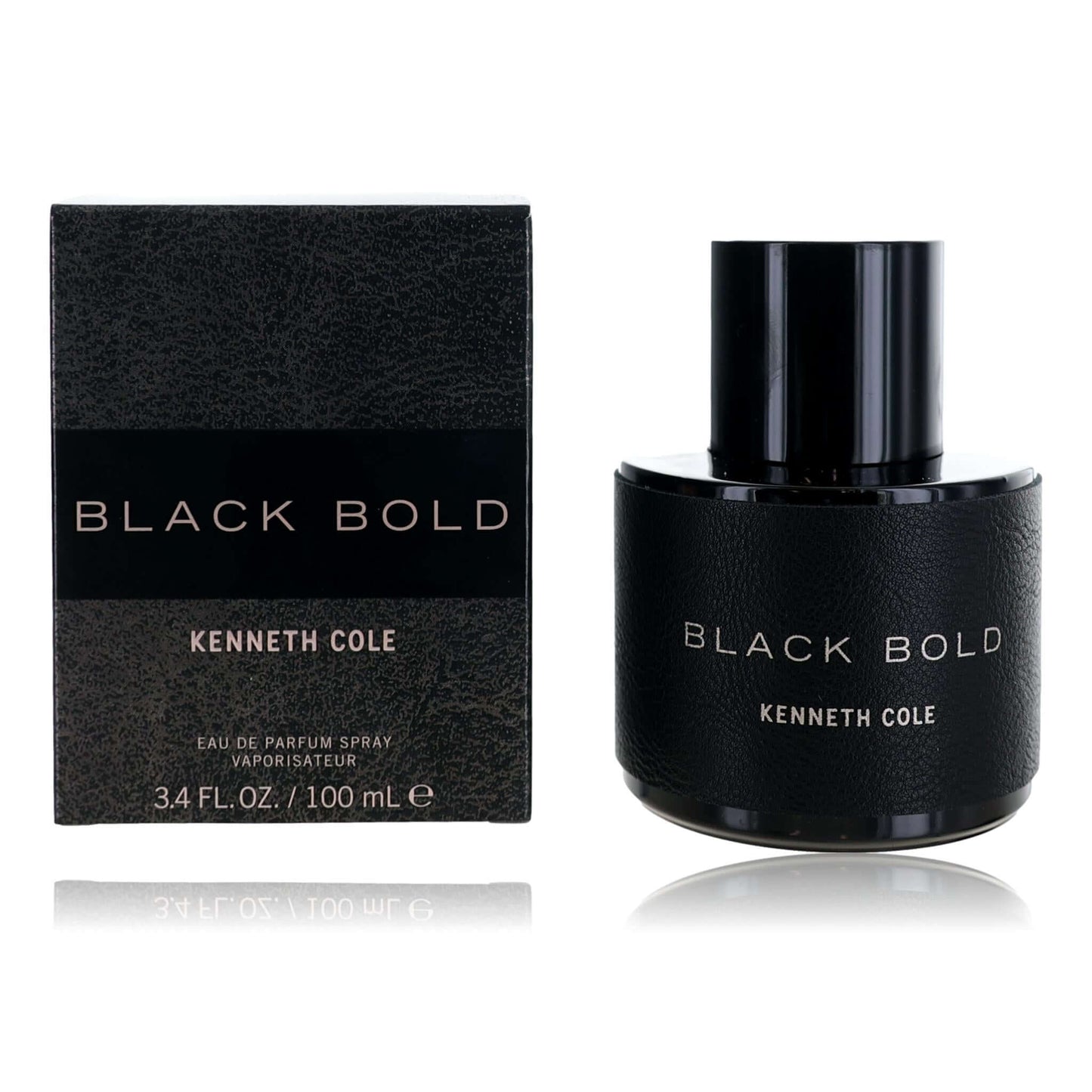 Kenneth Cole Black Bold men’s eau de parfum spray bottle with matching box, black