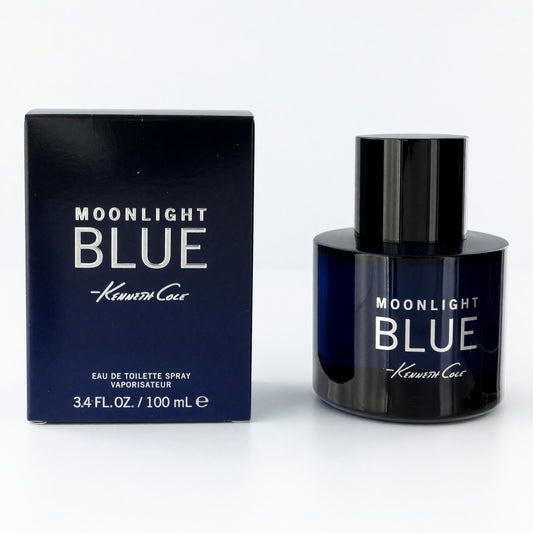 Men's eau de toilette spray bottle with dark blue glass, 3.4 oz