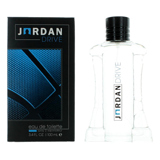 Men's Jordan Drive Eau de Toilette spray set: glass bottle and black box