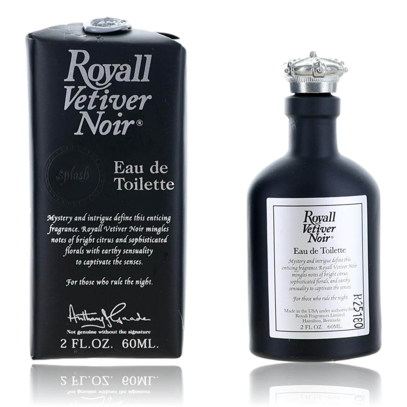 Royall Vetiver Noir eau de toilette bottle, 2 fl oz