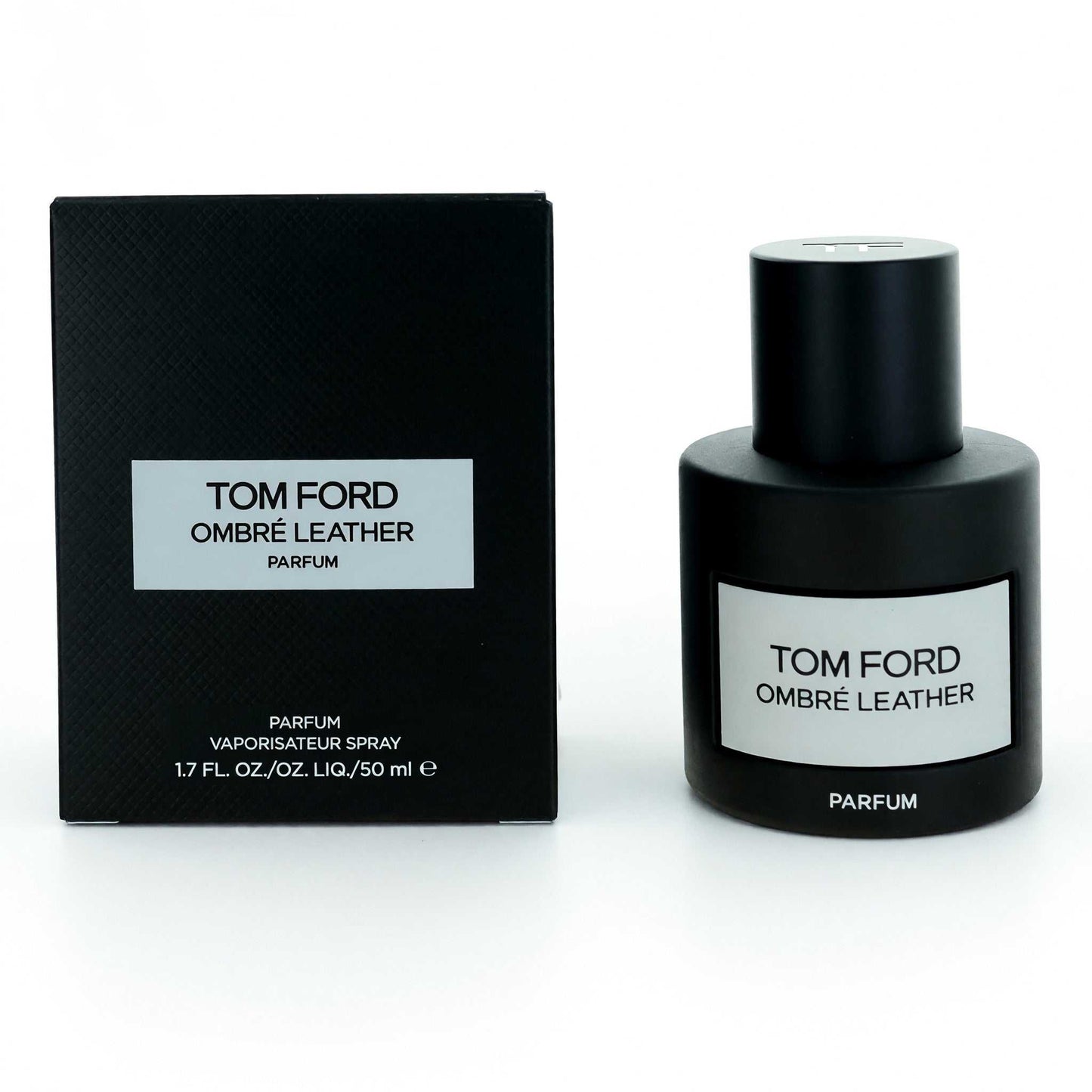 Tom Ford Ombre Leather parfum spray with black bottle and box
